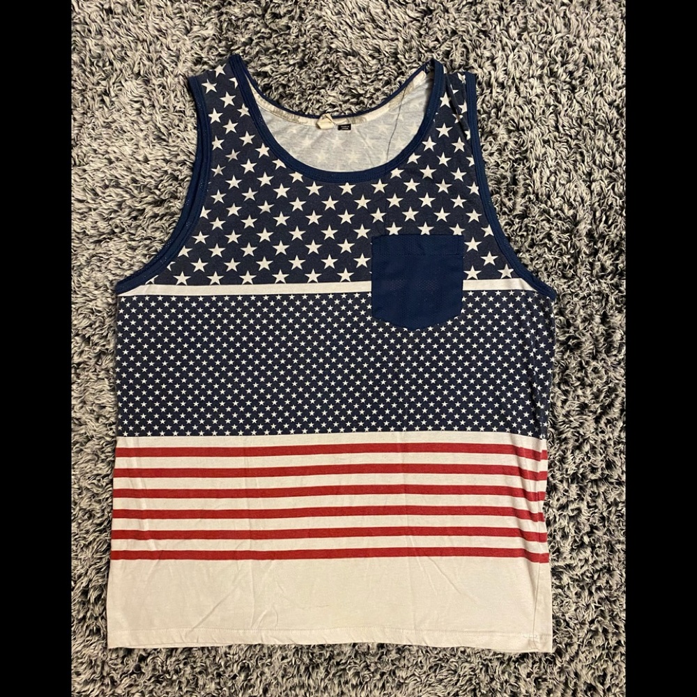 American flag tank top